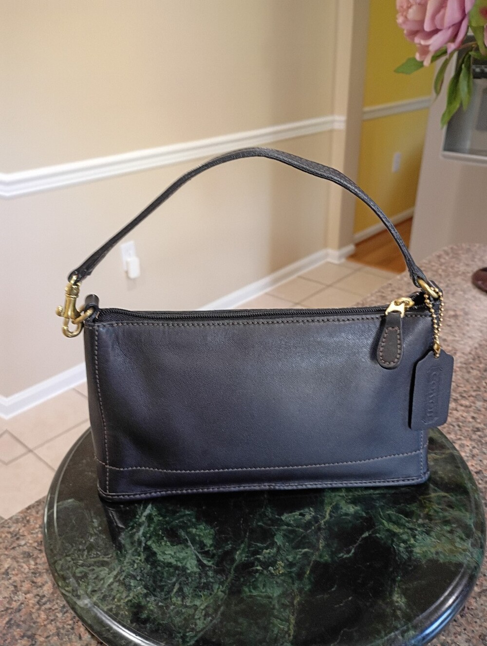 Coach Demi Baguette Black Leather 9311 - Picture 13 of 14